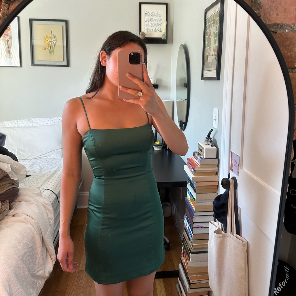 Aritzia Sunday Best Shimmer Satin Dress